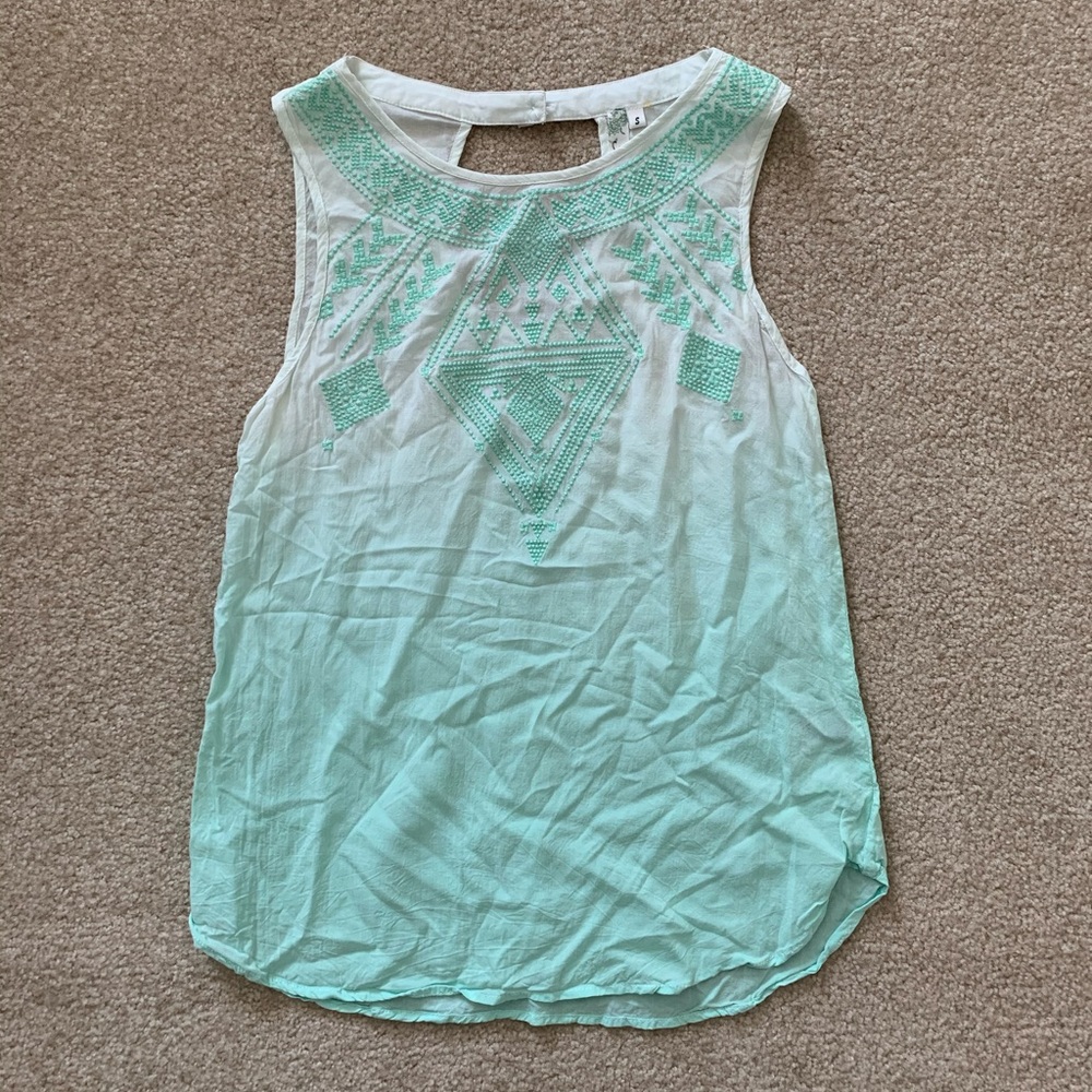 Embroidered tank top